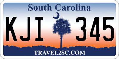 SC license plate KJI345