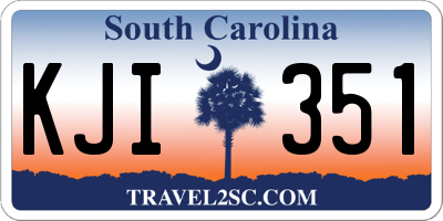 SC license plate KJI351