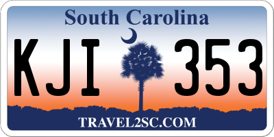 SC license plate KJI353