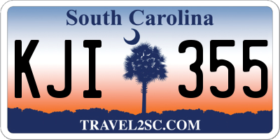 SC license plate KJI355
