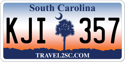 SC license plate KJI357