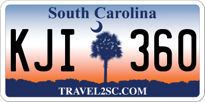 SC license plate KJI360