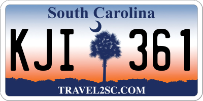 SC license plate KJI361