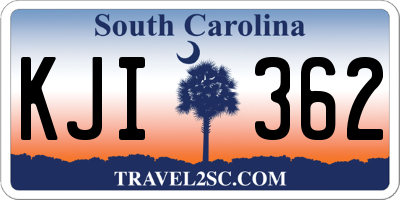 SC license plate KJI362