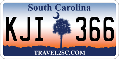 SC license plate KJI366