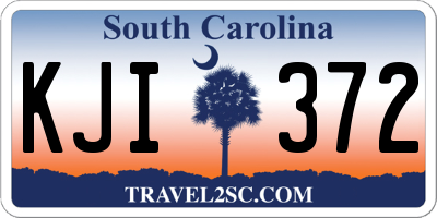 SC license plate KJI372