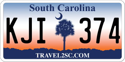 SC license plate KJI374