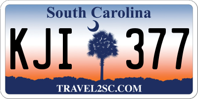 SC license plate KJI377