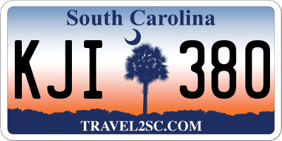 SC license plate KJI380