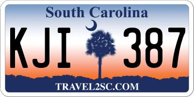 SC license plate KJI387