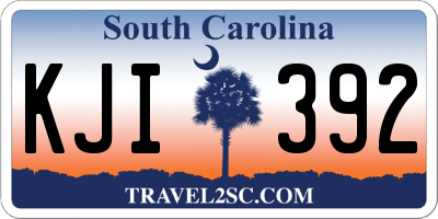 SC license plate KJI392