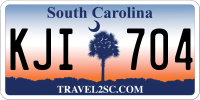 SC license plate KJI704