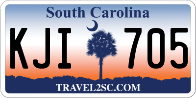 SC license plate KJI705