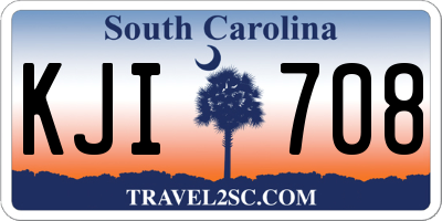 SC license plate KJI708