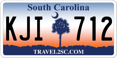 SC license plate KJI712