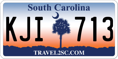 SC license plate KJI713