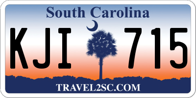 SC license plate KJI715