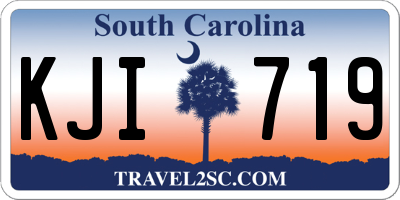 SC license plate KJI719