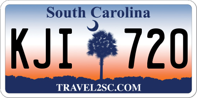 SC license plate KJI720