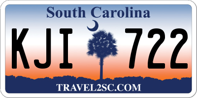 SC license plate KJI722