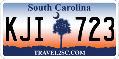 SC license plate KJI723