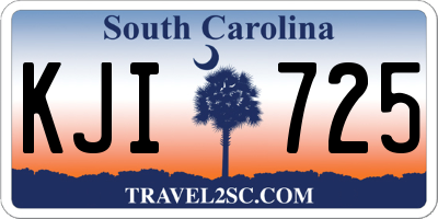 SC license plate KJI725