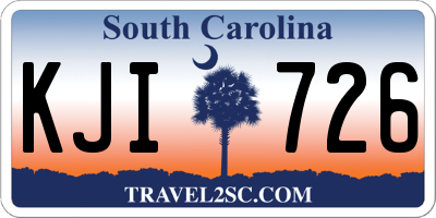 SC license plate KJI726