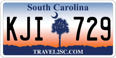 SC license plate KJI729