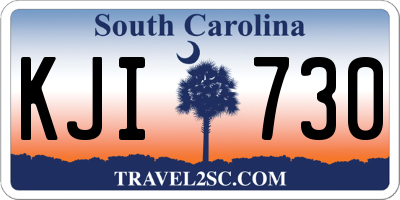 SC license plate KJI730