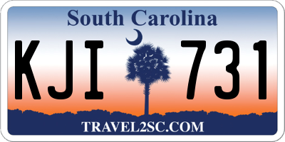 SC license plate KJI731