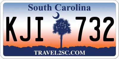 SC license plate KJI732