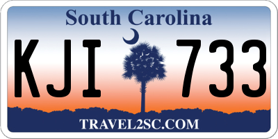 SC license plate KJI733