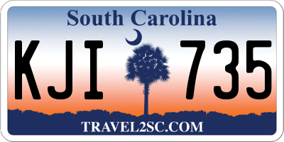 SC license plate KJI735