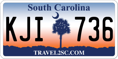 SC license plate KJI736