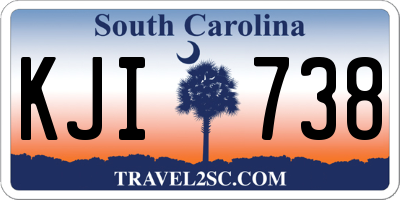 SC license plate KJI738