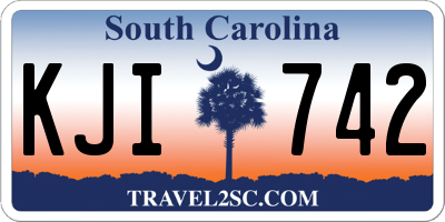 SC license plate KJI742