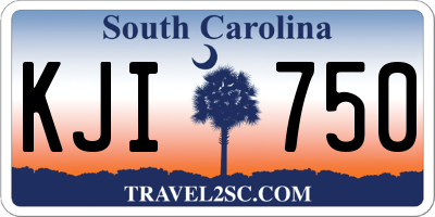 SC license plate KJI750