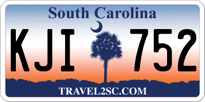 SC license plate KJI752