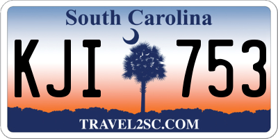 SC license plate KJI753