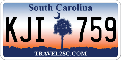 SC license plate KJI759
