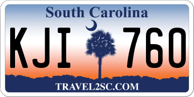 SC license plate KJI760