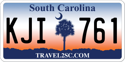 SC license plate KJI761