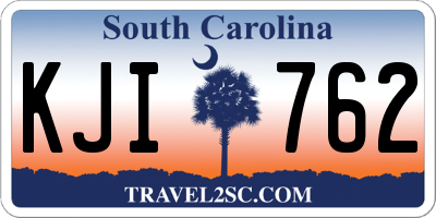 SC license plate KJI762