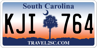 SC license plate KJI764