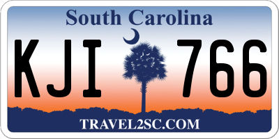 SC license plate KJI766
