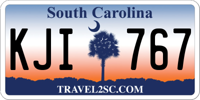 SC license plate KJI767