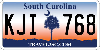SC license plate KJI768