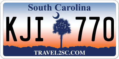 SC license plate KJI770