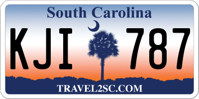 SC license plate KJI787