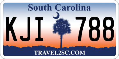 SC license plate KJI788